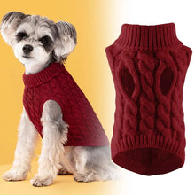 Load image into Gallery viewer, JUICe Warm Dog Sweaters for Small Dogs Turtleneck Knitted Winter Dog Clothes Pet Puppy Cat Sweater Vest Chihuahua French Bulldog Coat