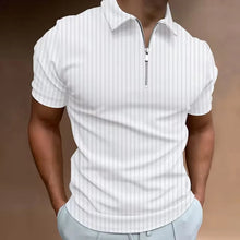 Load image into Gallery viewer, Men&#39;s Sexy Short Sleeve Shirt Zipper Polo