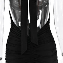 Load image into Gallery viewer, Deep V Neck Backless Maxi Dress Solid Thigh High Split