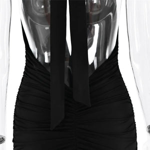 Deep V Neck Backless Maxi Dress Solid Thigh High Split
