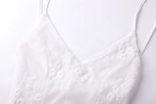 Load image into Gallery viewer, Women Long Dress White Sexy Lace V Neck Backless Lace Up Maxi