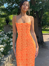 Load image into Gallery viewer, Women Elegant Sleeveless Floral Printed Backless Long Dress