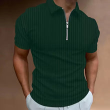 Load image into Gallery viewer, Men&#39;s Sexy Short Sleeve Shirt Zipper Polo