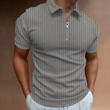 Load image into Gallery viewer, Men&#39;s Sexy Short Sleeve Shirt Zipper Polo