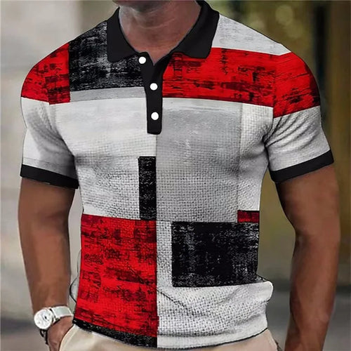 Men's Clothing Plaid Pattern Fashion Polos