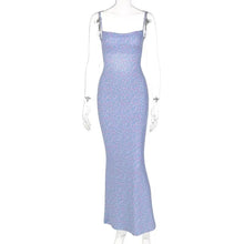 Load image into Gallery viewer, Women Elegant Sleeveless Floral Printed Backless Long Dress