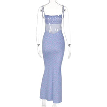 Load image into Gallery viewer, Women Elegant Sleeveless Floral Printed Backless Long Dress
