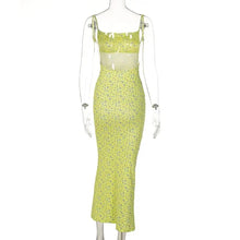 Load image into Gallery viewer, Women Elegant Sleeveless Floral Printed Backless Long Dress