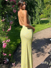 Load image into Gallery viewer, Women Elegant Sleeveless Floral Printed Backless Long Dress