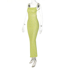 Load image into Gallery viewer, Women Elegant Sleeveless Floral Printed Backless Long Dress