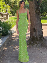 Load image into Gallery viewer, Women Elegant Sleeveless Floral Printed Backless Long Dress