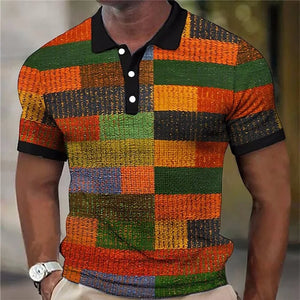 Men's Clothing Plaid Pattern Fashion Polos