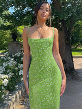 Load image into Gallery viewer, Women Elegant Sleeveless Floral Printed Backless Long Dress
