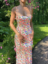 Load image into Gallery viewer, Women Elegant Sleeveless Floral Printed Backless Long Dress
