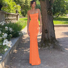 Load image into Gallery viewer, Women Elegant Sleeveless Floral Printed Backless Long Dress